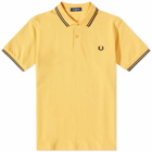 Fred Perry Men's Slim Fit Twin Tipped Polo Shirt in Golden Hour