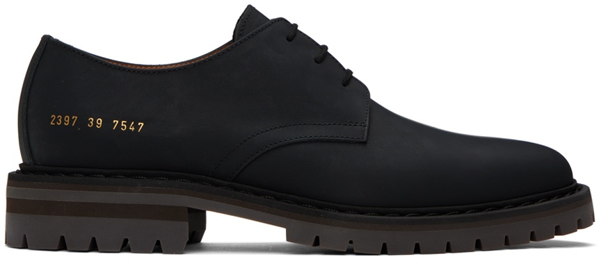 Photo: Common Projects Black Officer's Derbys
