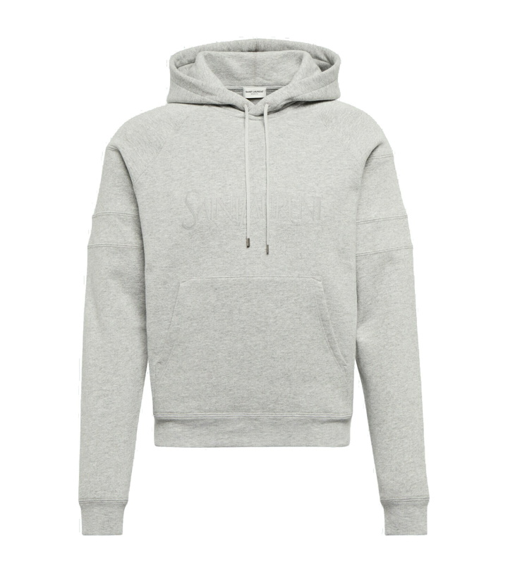 Photo: Saint Laurent - Logo cotton-blend hoodie