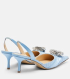 Mach & Mach Galaxy embellished satin slingback pumps