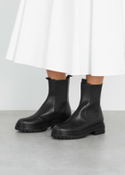 Gianvito Rossi 40 Leather Chelsea Boots Black