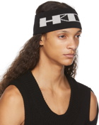 Rick Owens Drkshdw Black Wool Logo Headband