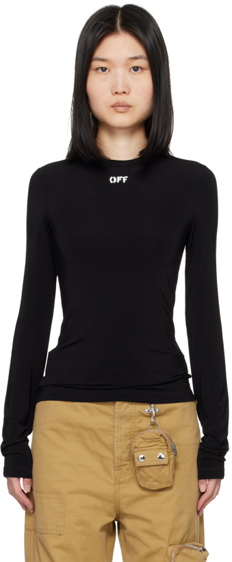 Photo: Off-White Black Off Stamp Second Skin Long Sleeve T-Shirt