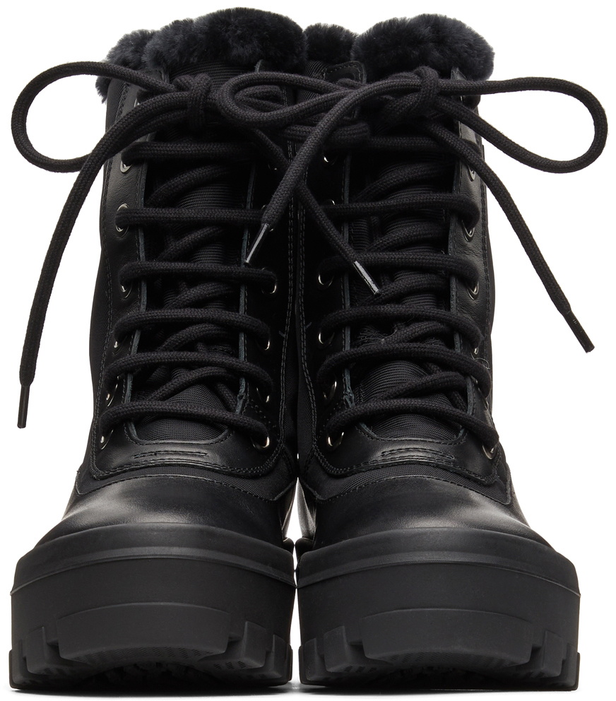 Mackage Black Shearling Hero Boots Mackage