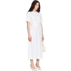 Simone Rocha White Easy Embellished T-shirt Midi Dress