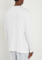 Calvin Klein Logo-embroidered Cotton T-shirt White