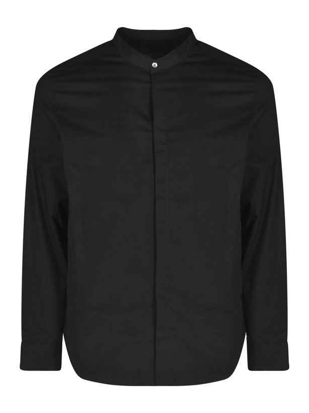 Photo: Dondup Band Collar Round Hem Plain Shirt