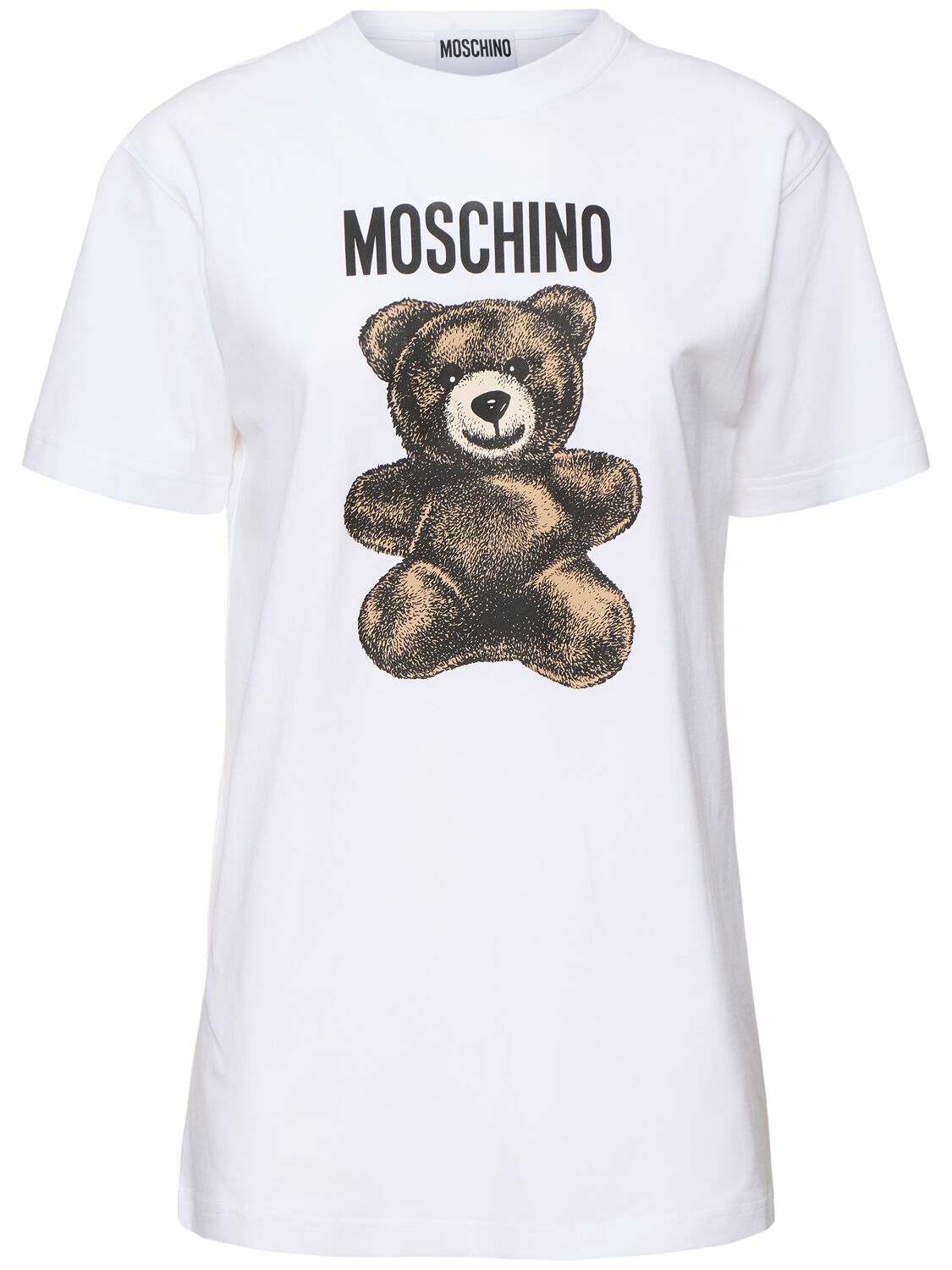 Moschino Yellow Printed Cotton Jersey T-Shirt