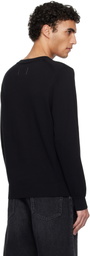 Reigning Champ Black Cotton Cashmere Riviera Crewneck Sweater