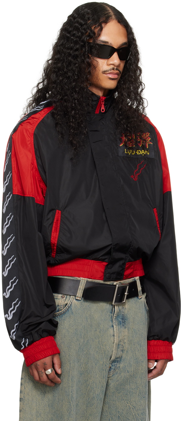 LU'U DAN Black New-Wave Shell Track Jacket