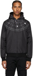 Marcelo Burlon County of Milan Black Semi Circle Hooded Jacket