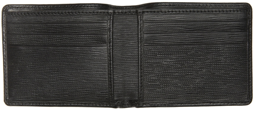 BOSS - Faux-leather wallet with perforated signature stripe