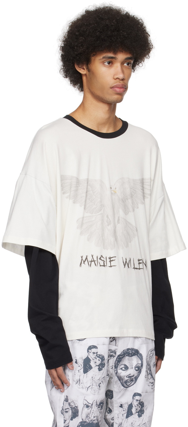 Maisie Wilen White & Black Nominee Long Sleeve T-Shirt