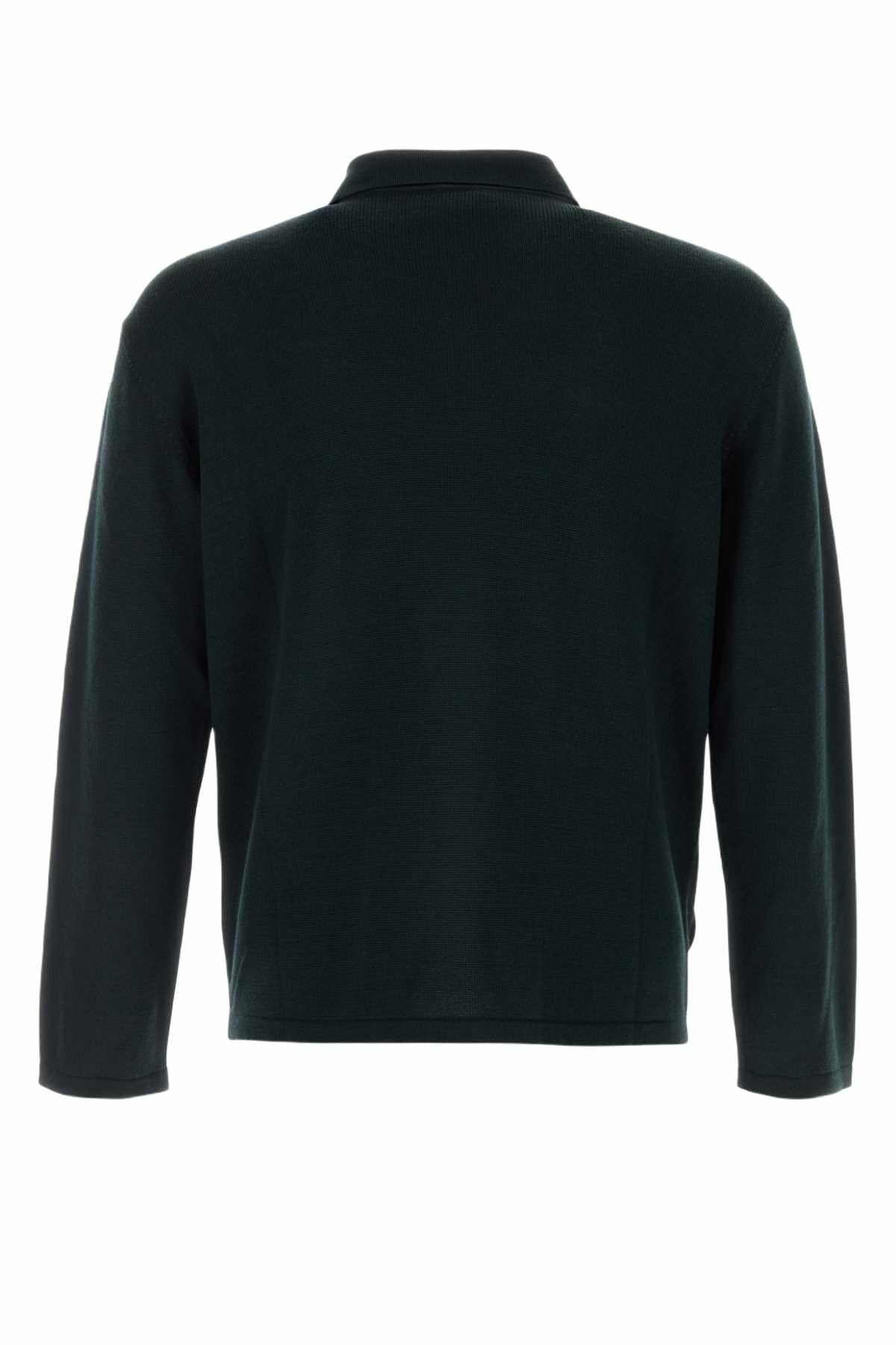 Namacheko Midnight Blue Wool Polo Shirt