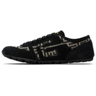 BALMAIN Black Racer 45 Monogram Jacquard Sneakers
