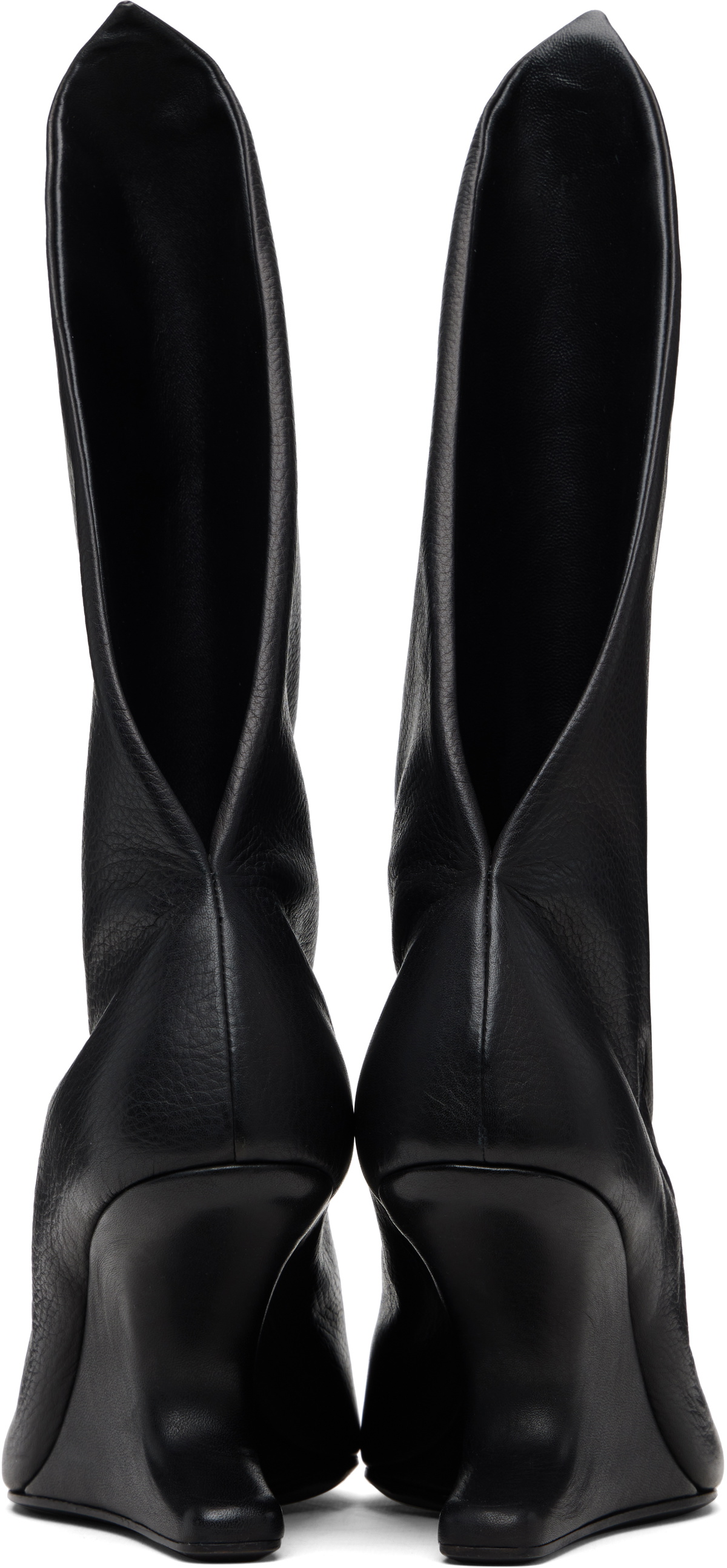 Rick Owens Black Temple Cantilever 8 Strutter Heeled Sandals