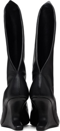 Rick Owens Black Temple Cantilever 8 Strutter Heeled Sandals