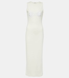 Magda Butrym Crochet-trimmed cotton midi dress