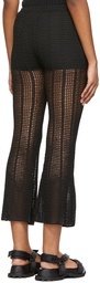 Dion Lee Black Open Crochet Lounge Pants