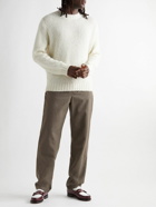 Oliver Spencer - Wool and Cotton-Blend Flannel Trousers - Brown