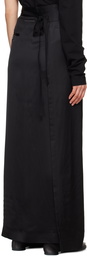 MM6 Maison Margiela Black Wrap Maxi Skirt