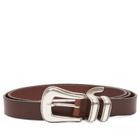Nudie Jeans Co Men's Western Belt in Dark Brown
