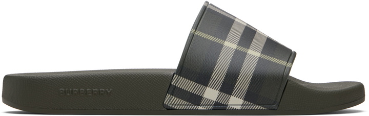 Photo: Burberry Green Check Slides