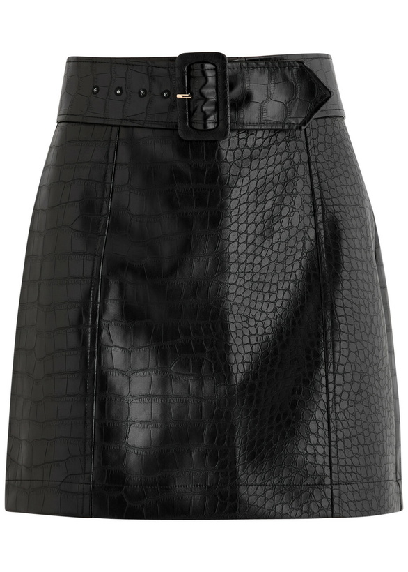 Photo: Kitri Marla Faux Leather Mini Skirt Black
