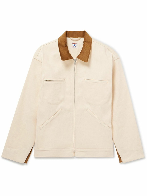 Photo: Randy's Garments - Corduroy-Trimmed Cotton-Canvas Jacket - Neutrals