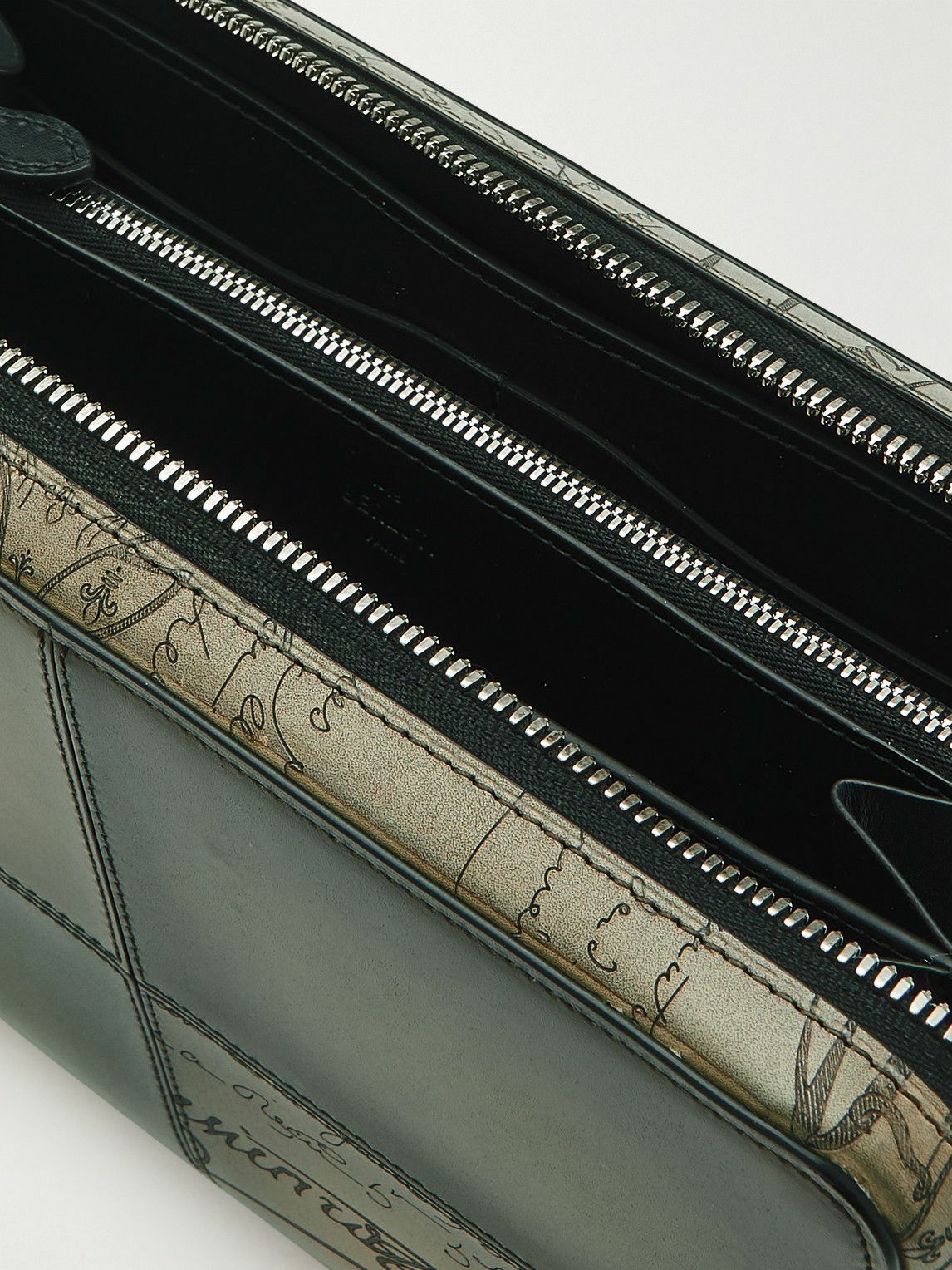 Berluti - Itauba Scritto Panelled Venezia Leather Pouch Berluti