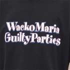 Wacko Maria Men's Type 1 Washed Heavyweight Crew T-Shirt in Black
