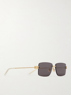 Bottega Veneta - Frameless Gold-Tone Sunglasses