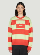 Acne Studios Face Logo Striped Sweater