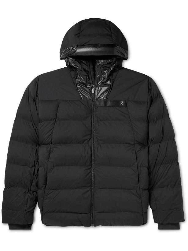 Photo: ON - Challenger Webbing-Trimmed Quilted Shell Hooded Down Jacket - Black