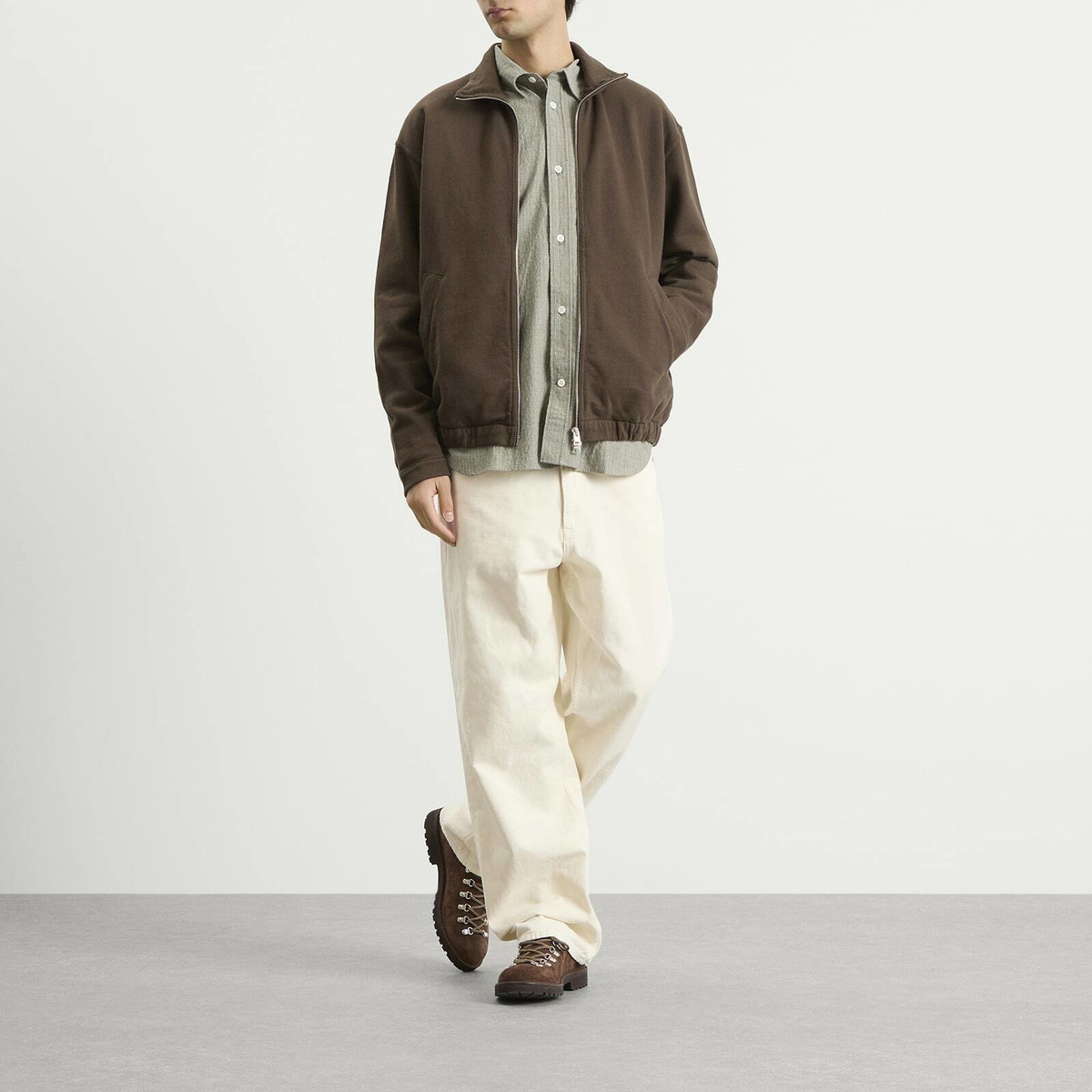 Norse Projects Men's Hornidal Relaxed Track Jacket in Delicioso Brown
