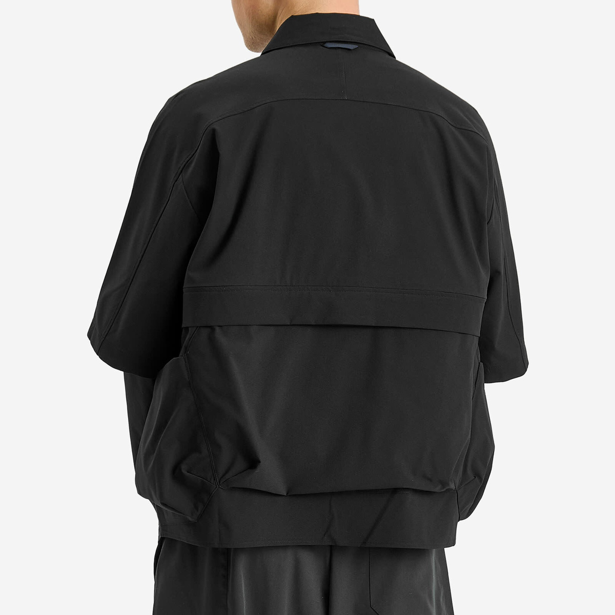 Poliquant Men's Multiple Pockets Short Sleeve Shirt in Black
