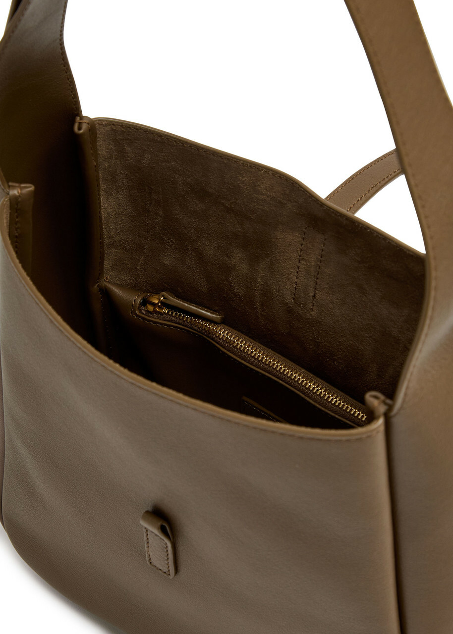 Saint Laurent Le 5 à 7 Small Leather Hobo bag - Brown - One Size