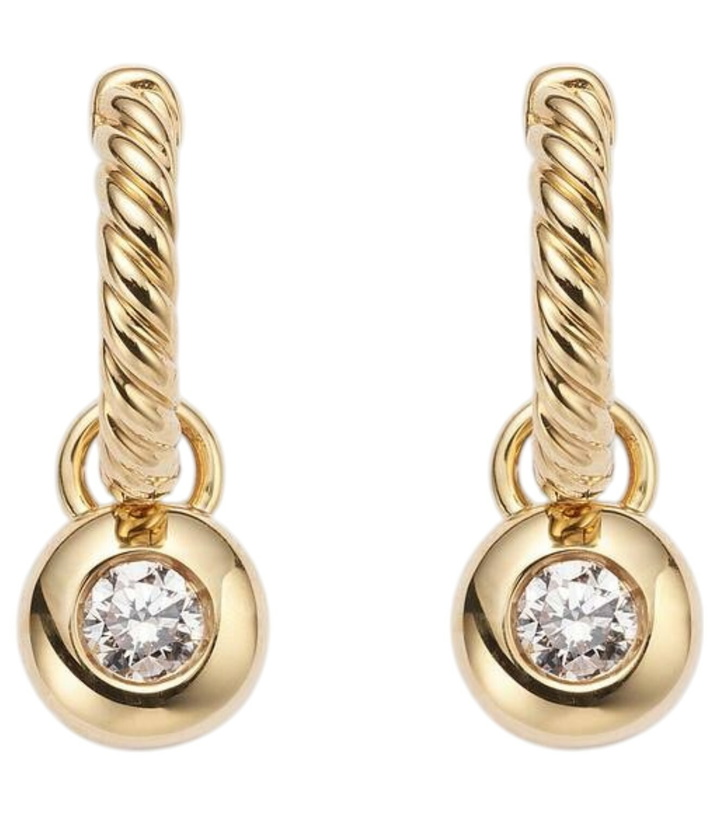 Photo: David Yurman Petite Cable 18kt gold huggie earrings with diamonds