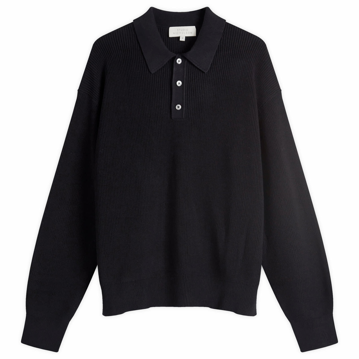 【STUDIO NICHOLSON】12GG LONG SLEEVE POLO STUDIO NICHOLSON / スタジオニコルソン】 12GG LONG SLEEVE