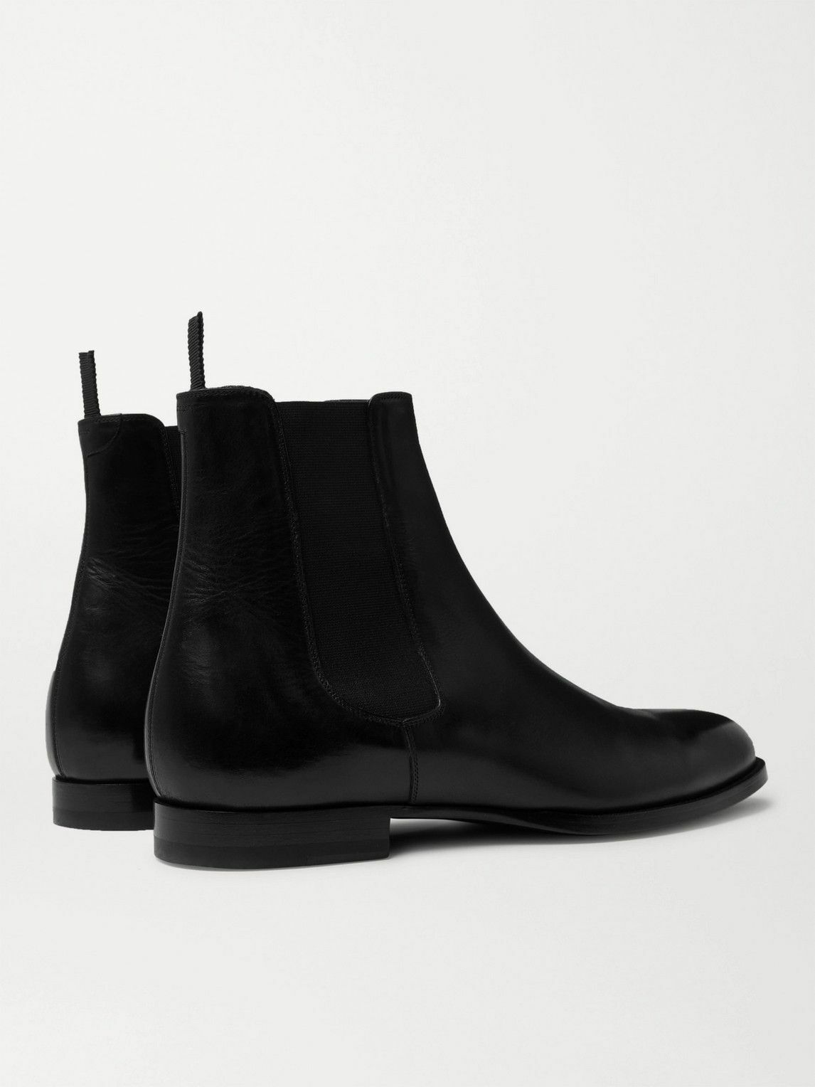 CELINE - Leather Chelsea Boots - Black