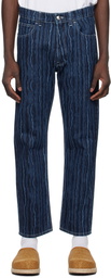 Marni Blue Striped Jeans