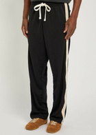 Cole Buxton Stripe Straight-leg Jersey Track Pants Black