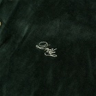 Drole de Monsieur Drôle De Monsieur Presented by END. Embroidered Velvet Fleece Polo Shirt in Green