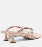 Amina Muaddi Gigi embellished leather thong sandals