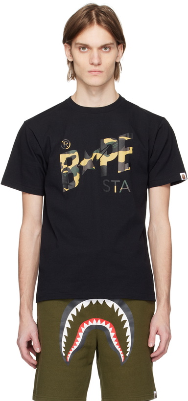 Photo: BAPE Black 1st Camo STA Logo T-Shirt