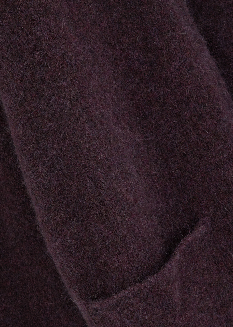 EILEEN FISHER アイリーン　フィッシャー カーディガン M 紫 【古着】【中古】【送料無料】 Eileen Fisher Mohair-blend Cardigan Dark Purple EILEEN FISHER