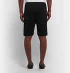 Balmain - Slim-Fit Logo-Jacquard Loopback Cotton-Jersey Shorts - Black