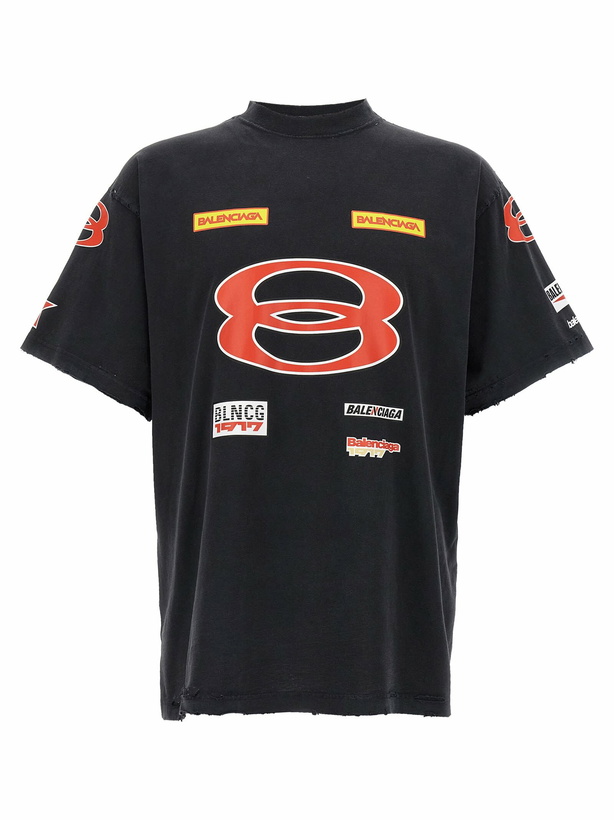 Photo: Balenciaga sponsor Logos Oversize T-shirt