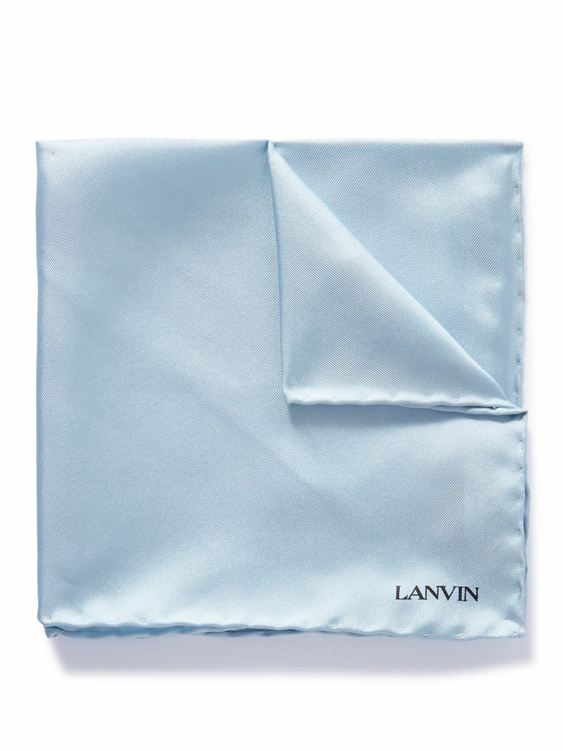 Photo: Lanvin - Logo-Print Silk-Twill Pocket Square