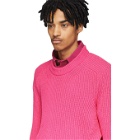 AMI Alexandre Mattiussi Pink Hammer Sleeve Sweater